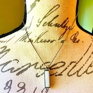 Elegant Lia Sophia Silver Pendant Necklace & Earring Set